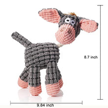 Load image into Gallery viewer, Zagrine Squeaky Plush Dog Toys Pack for Puppy, 3 Pack Durable Stuffed Animal Plush Chew Toys with Squeakers, Cute Soft Dog Toys for Teeth Cleaning, for Small Medium Dogs
