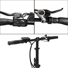 Load image into Gallery viewer, ECOTRIC Electric Fat Tire Bicycle Folding Bike 36V 12Ah 500W Lithium Battery Beach Snow Mountain 20" Ebike Moped - Extra Free Rear Rack(Black&amp;Blue)
