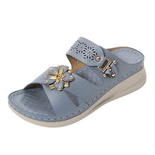 Load image into Gallery viewer, Reokoou Flat Sandals for Women Summer Casual Hollow Out Comfortable Wedge Platform Shoes Slip On Beach Slippers
