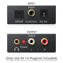 Load image into Gallery viewer, PROZOR 192KHz Digital to Analog Audio Converter DAC Digital SPDIF Optical to Analog L/R RCA Converter Toslink Optical to 3.5mm Jack Adapter for PS3 HD DVD PS4 Amp Apple TV Home Cinema
