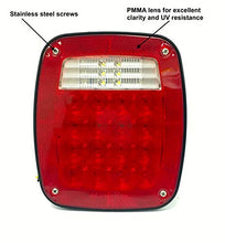 Load image into Gallery viewer, MaxxHaul 80685 Universal Square 12V Combination 38 LED Signal Tail Light - For Truck, Trailer, Boat, Jeep, SUV, RV, Vans, Flatbed ,2 Pack, Regular
