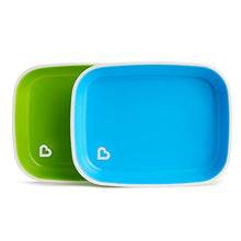 Load image into Gallery viewer, Munchkin Splash 4 Piece Toddler Plates, Blue/Green
