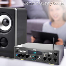 Load image into Gallery viewer, Wireless Bluetooth Power Amplifier System - 200W Dual Channel Sound Audio Stereo Receiver w/ USB, SD, AUX, MIC IN w/ Echo, Radio, LCD - For Home Theater Entertainment via RCA, Studio Use - Pyle PDA6BU
