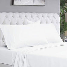 Load image into Gallery viewer, BYSURE 4 Pieces Queen Bed Sheet Set - 1800 Soft Durable Brushed Microfiber, 15 Inch Deep Pockets, Wrinkle &amp; Fade Resistant (Queen, White)
