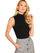 Load image into Gallery viewer, Verdusa Women's Sleeveless High Turtle Neck Fitted Tops Pink XL
