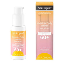 Load image into Gallery viewer, Neutrogena Invisible Daily Defense Face Serum with Broad Spectrum SPF 60+ to Help Even Skin Tone, Oil-Free, Non-Greasy, Antioxidant Complex for Environmental Aggressors, 1.7 fl. oz
