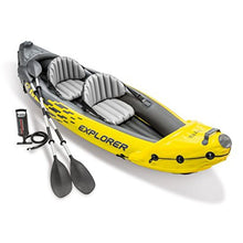 Load image into Gallery viewer, Intex Explorer K2 Kayak, 2-Person Inflatable Kayak Set with Aluminum Oars and High Output Air Pump

