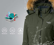 Load image into Gallery viewer, Wantdo Women's Skiing Jacket Water Resistant Winter Coats Windproof Parka Outwear Dark Purple L
