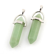 Load image into Gallery viewer, Mutilcolor 14pcs Bullet Shape Healing Pointed Chakra Pendants Quartz Crystal Stone Charm Randow Color for Necklace Making
