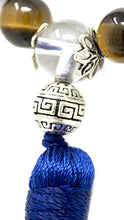Load image into Gallery viewer, Larimar Accessories | Premium 8MM 108 Mala Beads Necklace with Tassel | Mala Gemstone Necklace | Mala Yoga Necklace | Mala Meditation Beads | Jewelry for Women Men | (Sodalite &amp; Tiger Eye)
