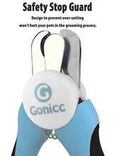 Load image into Gallery viewer, gonicc Dog &amp; Cat Pets Nail Clippers and Trimmers - with Safety Guard to Avoid Over Cutting, Free Nail File, Razor Sharp Blade - Professional Grooming Tool for Large and Small Animals
