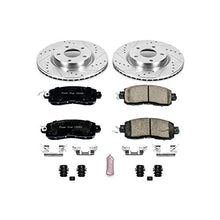 Load image into Gallery viewer, Power Stop K6494 Front Z23 Carbon Fiber Brake Pads with Drilled &amp; Slotted Brake Rotors Kit
