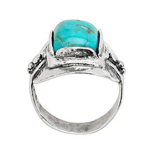 Load image into Gallery viewer, Silpada 'Buckle' Compressed Turquoise Ring in Sterling Silver, Size 10
