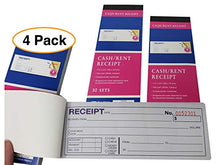 Load image into Gallery viewer, Cash Or Rent Receipt Books Sales Order Invoices | 2 Part, Carbonless, White/Canary, 7 1/2" X 2 3/4" 50 Sets per Book, 4 Books
