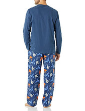 Load image into Gallery viewer, Amazon Essentials Men's Disney Star Wars Marvel Flannel Pajama Sleep Set, 2-Piece Marvel Captain America, Large
