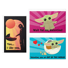 Load image into Gallery viewer, Hallmark Kids Baby Yoda Mini Valentines Day Cards Assortment (18 Cards with Envelopes)
