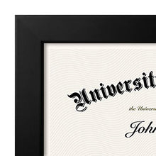 Load image into Gallery viewer, Americanflat 8.5x11 Diploma Frame in Black with Shatter Resistant Glass - Horizontal and Vertical Formats for Wall and Tabletop
