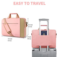 Load image into Gallery viewer, YTONET Laptop Case Laptop Bag 15-15.6 Inch Bundle, TSA Laptop Sleeve Grey &amp; Expandable Laptop Briefcase Pink with Shoulder Strap, Portable Notebook Computer Carrying Bag Gift for Work School Travel
