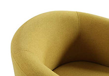 Load image into Gallery viewer, DAZONE Modern Accent Chair, Upholstered Arm Chair Linen Fabric Single Sofa Chair with Ottoman Foot Rest Mustard Yellow
