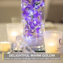 Load image into Gallery viewer, Homemory 48-Pack Battery Tea Lights Bulk, Long-Lasting Tea Lights Battery Operated, Flameless Flickering Romantic Wedding Candles for Wedding Proposal Anniversary Holiday Decor, Dia 1-2/5'', H 1-1/4''
