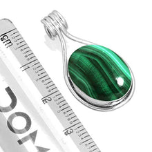 Load image into Gallery viewer, 925 Sterling Silver Pendant Natural Malachite Handmade Jewelry
