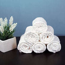 Load image into Gallery viewer, Comfy Cubs Muslin Burp Cloths 6 Pack Large 100% Cotton Hand Washcloths 6 Layers Extra Absorbent and Soft (White, Pack of 6)
