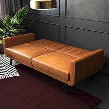Load image into Gallery viewer, Better Homes &amp; Gardens Nola Sofa Bed (Camel Faux Leather)

