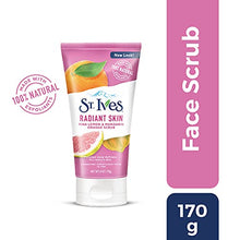 Load image into Gallery viewer, St. Ives Radiant Skin Face Scrub For Dull Skin Pink Lemon and Mandarin Orange Dermatologist-Tested Face Wash Scrub With 100 percent Natural Exfoliants 6 oz
