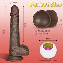 Load image into Gallery viewer, Thrusting Dildo Vibrator Sex Toy for Women - Vibrating Dilado Realistic Dildo with 8 Thrusts &amp; Vibrations Sex Store for Adult Sex Toy for Women Men, Anal Dildo Suction Cup Toys for Her Adult Pleasure
