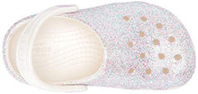 Load image into Gallery viewer, Crocs Kids' Classic Glitter Clog | Sparkly Slip On Shoe for Toddlers, Oyster, 5 US Toddler
