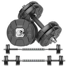 Load image into Gallery viewer, RUNWE Adjustable Dumbbell Barbell Set, Free Weight Set with Steel Connector at Home/Office/Gym Fitness Workout Exercises Training, All-Purpose for Men/Women/Beginner/Pro(33 lbs -2 Dumbbells in Total)
