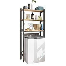 Load image into Gallery viewer, UDEAR 3 Shelf Bathroom Space Saver,Over The Toliet,The Clamshell Washing Machine Rack,Bathroom Corner Stand Storage Organizer Accessories,Bathroom Tower Shelf,Space Saver，Black
