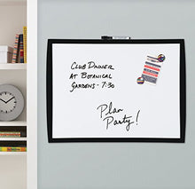 Load image into Gallery viewer, Quartet Magnetic Whiteboard, 17" x 23" Small White Board for Wall, Dry Erase Board for Kids, Perfect for Home Office &amp; Home School Supplies, 1 Mini Dry Erase Marker, 2 Magnets, Black Frame (34608-BK)
