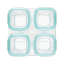 Load image into Gallery viewer, OXO Tot Glass Baby Blocks Food Storage Containers, Teal, 4 oz
