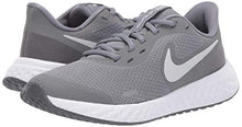 Load image into Gallery viewer, Nike Unisex-Kid's Revolution 5 Grade School Running Shoe, Cool Grey/Pure Platinum-Dark Grey, 6.5Y Regular US Big Kid
