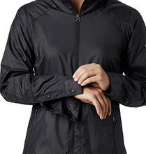 Load image into Gallery viewer, Columbia Women's Sustina Springs Long Lined Windbreaker, Black, Medium
