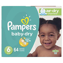 Load image into Gallery viewer, Diapers Size 6, 64 Count - Pampers Baby Dry Disposable Baby Diapers, Super Pack
