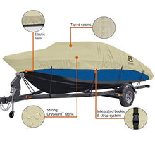 Load image into Gallery viewer, Classic Accessories DryGuard Heavy Duty Waterproof Boat Cover For V-Hull Runabouts, For 17' - 19' L Up to 102" W

