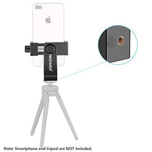 Load image into Gallery viewer, Neewer Cellphone Holder Clip Desktop Tripod Mount with Mini Ball Head Hot Shoe Adapter for 14-inch and 18-inch Ring Light and iPhone, Samsung, Huawei Smartphone Within 1.9-3.9 inches Width
