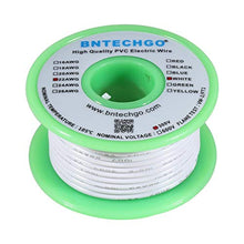 Load image into Gallery viewer, BNTECHGO 22 Gauge PVC 1007 Electric Wire White 25 ft 22 AWG 1007 Hook Up Stranded Copper Wire
