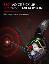 Load image into Gallery viewer, ZIUMIER Z66 Gaming Headset for PS4, Xbox One, PC, Wired Over Ear Headphone with Noise Isolation Microphone, LED RGB Light,Surround Sound for Laptop Computer Nintendo Switch, Red
