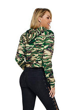 Load image into Gallery viewer, Crop Top Hoodie for Women Long Sleeve Crop Top Sweatshirt Pullover Hooded Sweatshirt(M, Camouflage)
