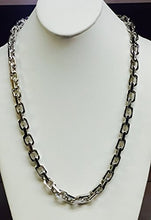 Load image into Gallery viewer, TEX 10k Solid White Gold Handmade Link Men's Chain/Necklace 24" 220 Grams 10.5MM
