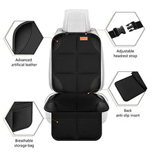 Load image into Gallery viewer, Car Seat Protector, [1 Pack] Smart eLf Large Auto Car Seat Protectors for Child Seats with Thickest Padding and Non-Slip Backing Mesh Pockets for SUV, Sedan, Truck, Leather and Fabric Car Seat
