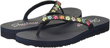 Load image into Gallery viewer, Skechers Cali Women's Meditation-Daisy Delight Flip-Flop,Navy,10 M US
