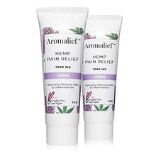 Load image into Gallery viewer, Aromalief Hemp Cream with Lavender Aromatherapy - 1000MG Hemp- 2 Pack -Made in USA - Relieve Stress, Muscle &amp; Joint Pain- Menthol, Glucosamine, Chondroitin MSM - Vegan &amp; Cruelty-Free…
