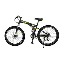 Load image into Gallery viewer, EUROBIKE Bicycle G7 27.5-inch Bike Mountain Bike 27.5" 21-Speed Shift Left 3 Right 7 Cycle Folding Mountain Bike Frame Shock Absorption Mountain Bike Army Green, 27.5
