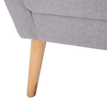 Load image into Gallery viewer, Christopher Knight Home Merel Mid-Century Modern Fabric Club Chair, Light Grey / Natural
