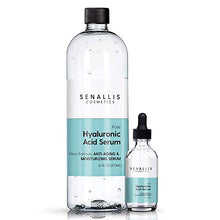 Load image into Gallery viewer, Hyaluronic Acid Serum 16 fl oz And 2 fl oz, Made From Pure Hyaluronic Acid, Anti Aging, Anti Wrinkle, Ultra Hydrating Moisturizer That Reduces Dry Skin Manufactured In USA
