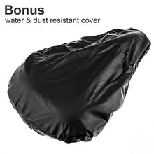 Load image into Gallery viewer, Zacro Gel Bike Seat Cover- BS031 Extra Soft Gel Bicycle Seat - Bike Saddle Cushion with Water&amp;Dust Resistant Cover (Black)
